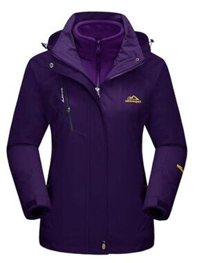 🆕 Women's Winter Coats Waterproof 3 in 1 Snow Ski Coats Warm Fleece Jackets